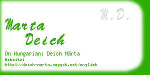 marta deich business card